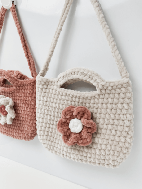 : 2in 1 Crochet Plush Bag Pattern, Small Crochet Plush Bag  Pdf, Large Plush Bag  Pdf Crochet Pattern PDF