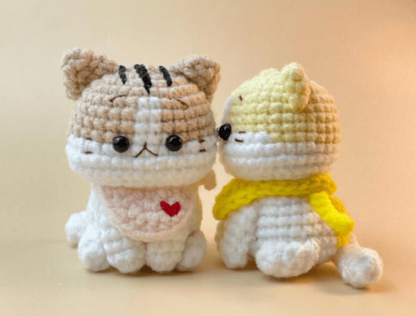 : 5 Cute Cats  Pdf, Crochet  Cat  Amigurumi Crochet Pattern PDF