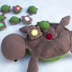: Amigurumi Crochet Turtle Game Pattern,  For Sea Turtle Lovers Crochet Pattern PDF