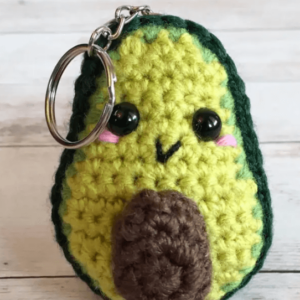 : Avocado Keychain  Pdf, Crochet Avocado Amigurumi, Keychain  Crochet Pattern PDF