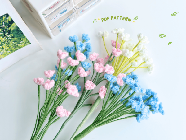 : Babys Breath Flower , Crochet Flower Bouquet Pattern, Crochet Flower Pattern Crochet Pattern PDF