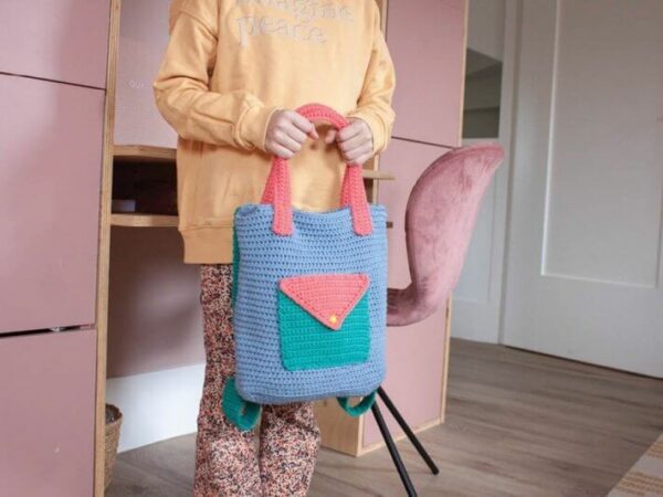 : Backpack School Bag  Pdf, Amigurumi Backpack Bag s Crochet Pattern PDF