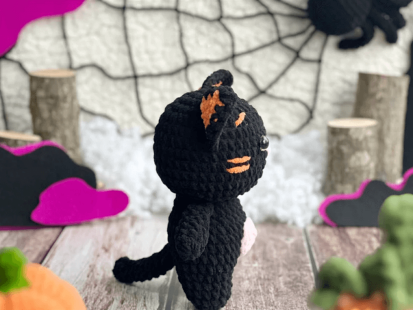 : Black Cat Halloween , Halloween Cat Decor, Stuffed Animal, Halloween Crochet, Amigurumi  Crochet Pattern PDF