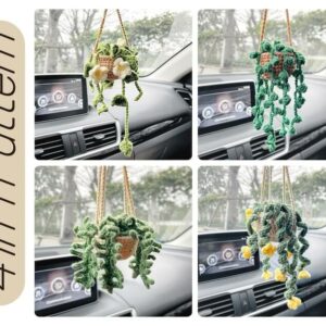 Bundle Car Plants, 4 In 1 , Car Decor, Pdf Instant Download Crochet Pattern PDF