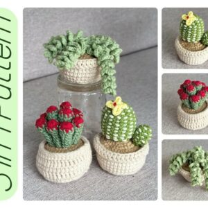 Bundle Potted Plant, 3 In 1 s, Amigurumi s, Pdf Instant Download, Beginner Easy Simple Basic Crochet Pattern PDF