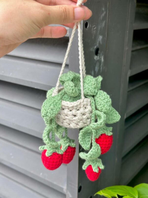 : Car Plants Hanging Strawberry, Pdf Instant Download, Amigurumi Crochet Car Plants Hanging Patterns Crochet Pattern PDF