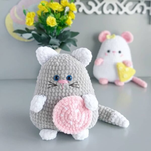 : Cat And Mouse  Pdf, Crochet Mouse Amigurumi, Cat And Mouse  Crochet Pattern PDF