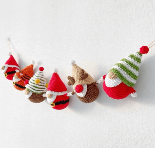 : Christmas Gnome Ornament  Pdf, Crochet Christmas Amigurumi Crochet Pattern PDF
