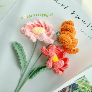 : Chrysanthemums Flower , Crochet Flower Bouquet Pattern, Crochet Flower Pattern Crochet Pattern PDF