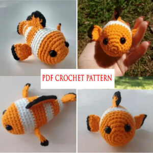 : Clownfish  Pdf, Crochet Fish Amigurumi, Nemo Clownfish  Crochet Pattern PDF