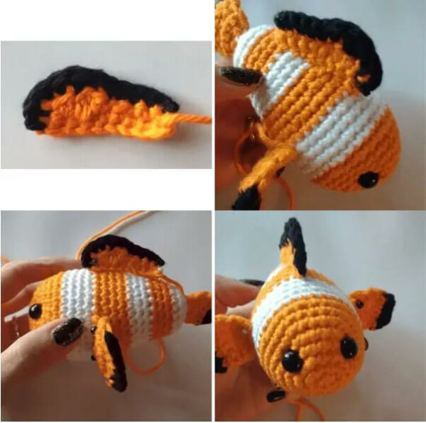 : Clownfish  Pdf, Crochet Fish Amigurumi, Nemo Clownfish  Crochet Pattern PDF