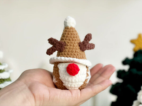 : Combo 2in1 Christmas Gnomes Hanging Car , Crochet Santa Gnomes, Reindeer Gnomes Patterns Pdf Crochet Pattern PDF