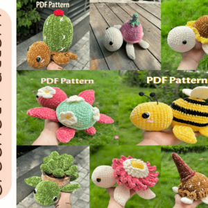 Combo 8 Turtle Patterns Crochet, Crochet Turtle Amigurumi Pattern, Turtle s, Amigurumi Turtle s Crochet Pattern PDF