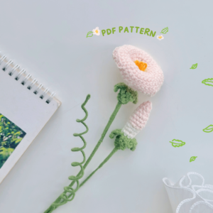 : Convolvulus Flower , Crochet Flower Bouquet Pattern, Crochet Flower Pattern Crochet Pattern PDF