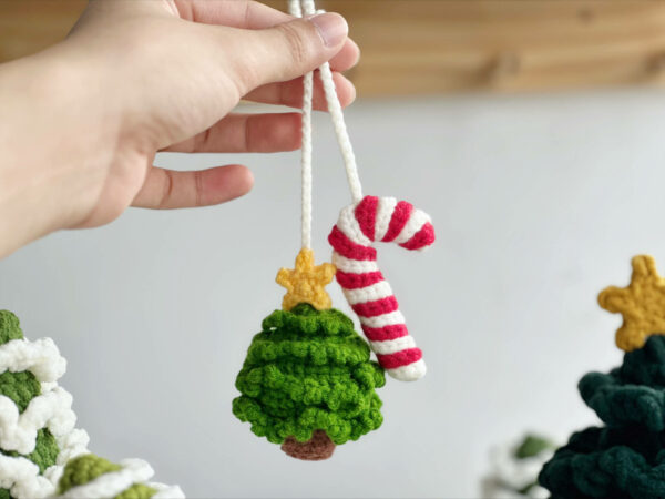 : Crochet Christmas Tree Candy Car Hanging Pattern, Crochet Candy Pattern, Christmas Tree  Pdf Crochet Pattern PDF