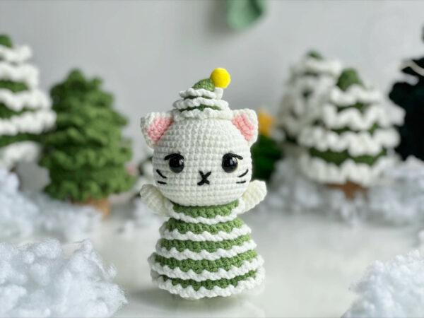 : Crochet Christmas Tree Cat Pattern, Crochet Cat Pattern, Christmas Tree  Pdf Crochet Pattern PDF