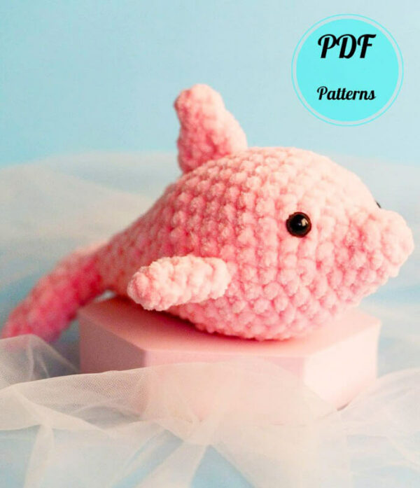 : Crochet Dolphin Pattern, Dolphin , Amigurumi Plushie Pattern Crochet Pattern PDF