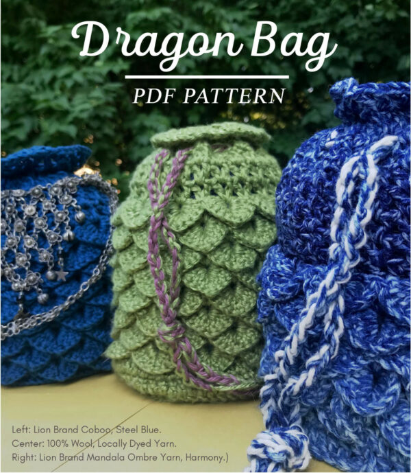 : Crochet Dragon Bag Pattern, Crochet Dice Bag Pattern, Crochet Dnd Bag Pattern Pdf Crochet Pattern PDF