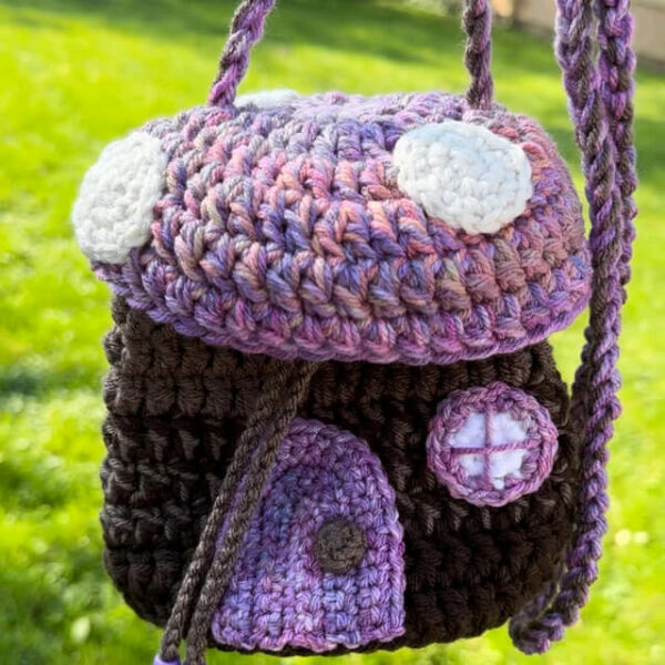 : Crochet Drawstring Mushroom Bag Pattern Pdf, Crochet Mushroom Amigurumi Pattern, Drawstring Bag  Crochet Pattern PDF