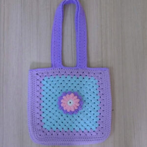: Crochet Flower Granny Square Bag Pattern Pdf, Crochet Flower Amigurumi Pattern, Granny Square Bag  Crochet Pattern PDF