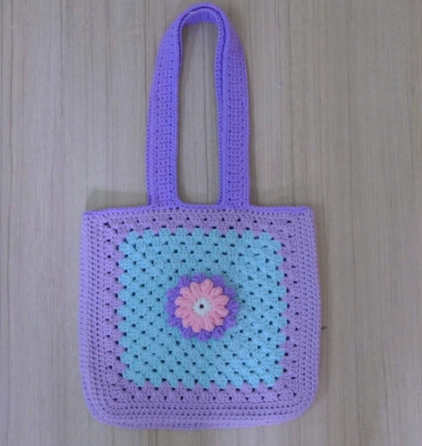 : Crochet Flower Granny Square Bag Pattern Pdf, Crochet Flower Amigurumi Pattern, Granny Square Bag  Crochet Pattern PDF