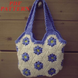 : Crochet Flower Hexagon Bag Pattern Pdf, Amigurumi Hexagon Bag s Crochet Pattern PDF