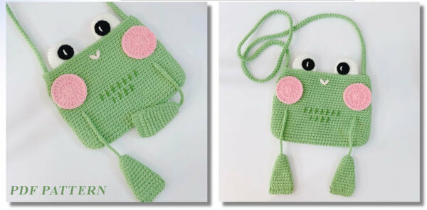 : Crochet Frog Bag Pattern Pdf, Crochet Frog Amigurumi Pattern, Bag  Crochet Pattern PDF