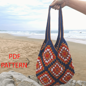 : Crochet Granny Square Tote Bag Pattern, Crochet Granny Square Pattern, Tote Bag  Crochet Pattern PDF