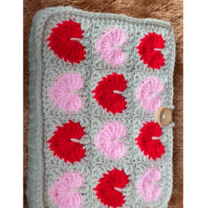 : Crochet Heart Book Sleeve Pattern, Crochet Heart Pattern, Book Sleeve , Book Cover  Crochet Pattern PDF