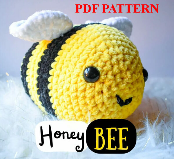 Crochet Honey Bee Pattern Bundle, Bee Amigurumi Pattern Crochet Pattern PDF