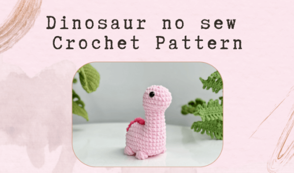 : Crochet Keychain Brachiosaurus Dinosaur No Sew Pattern, Amigurumi Dinosaur  Crochet Pattern PDF