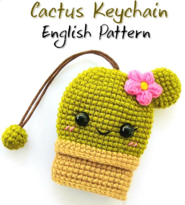 : Crochet Keychain Cactus Pattern Pdf, Crochet Cactus Plant Amigurumi Pattern Crochet Pattern PDF