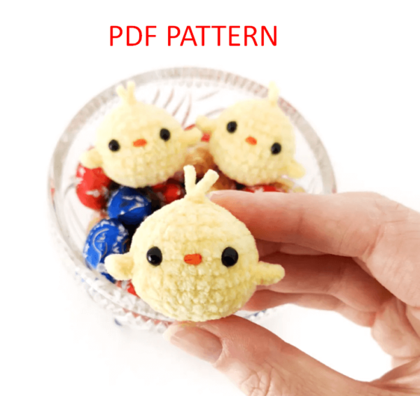 Crochet Keychain Chick Pattern Pdf, Crochet Chicken Amigurumi Pattern Crochet Pattern PDF
