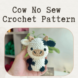 : Crochet Keychain Cow No Sew Pattern, Amigurumi Cow  Crochet Pattern PDF