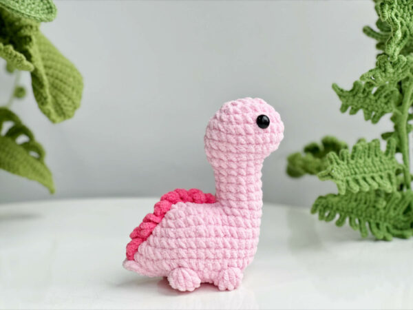 : Crochet Keychain Dinosaur Animal Combo 4 No Sew Pattern, Amigurumi Tyrannosaurus, Triceratops, Brachiosaurus, Stegosaurus s Crochet Pattern PDF