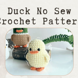 : Crochet Keychain Duck No Sew Pattern, Amigurumi Duck  Crochet Pattern PDF
