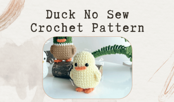 : Crochet Keychain Duck No Sew Pattern, Amigurumi Duck  Crochet Pattern PDF