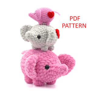 Crochet Keychain Elephant Pattern Pdf, Crochet Elephant Amigurumi Pattern Crochet Pattern PDF