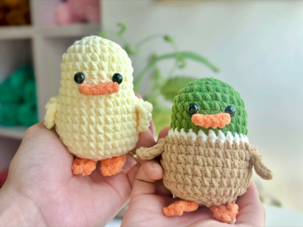 : Crochet Keychain Farmer Animal Combo 3 No Sew Pattern, Amigurumi Rosster, Duck s Crochet Pattern PDF