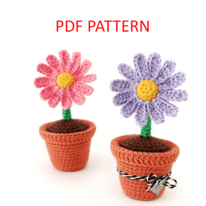 Crochet Keychain Flower Pot Pattern Pdf, Crochet Flower Pot Amigurumi Pattern Crochet Pattern PDF