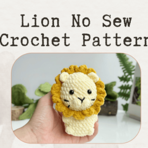 : Crochet Keychain Lion No Sew Pattern, Amigurumi Lion  Crochet Pattern PDF