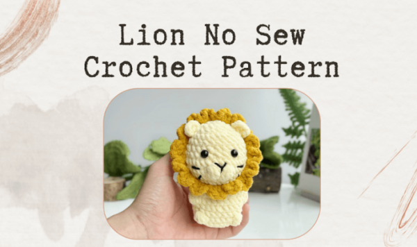 : Crochet Keychain Lion No Sew Pattern, Amigurumi Lion  Crochet Pattern PDF