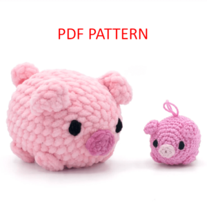 Crochet Keychain Mini Pig Pattern Pdf, Crochet Pig Amigurumi Pattern Crochet Pattern PDF