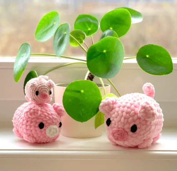 Crochet Keychain Mini Pig Pattern Pdf, Crochet Pig Amigurumi Pattern Crochet Pattern PDF