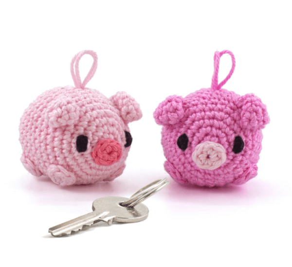 Crochet Keychain Mini Pig Pattern Pdf, Crochet Pig Amigurumi Pattern Crochet Pattern PDF