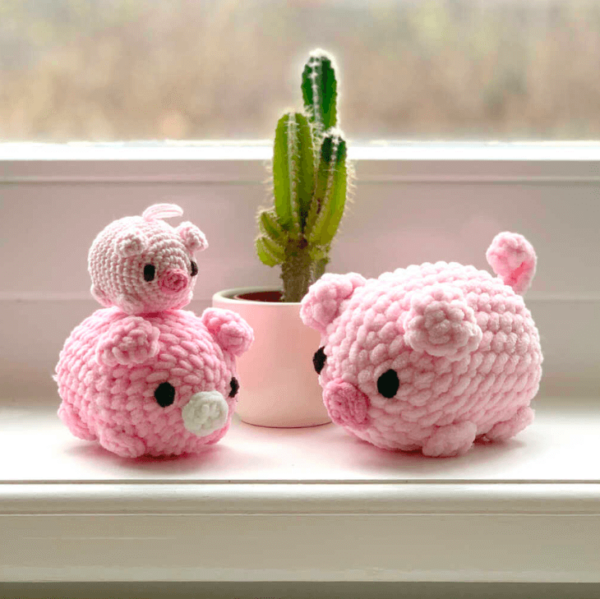 Crochet Keychain Mini Pig Pattern Pdf, Crochet Pig Amigurumi Pattern Crochet Pattern PDF