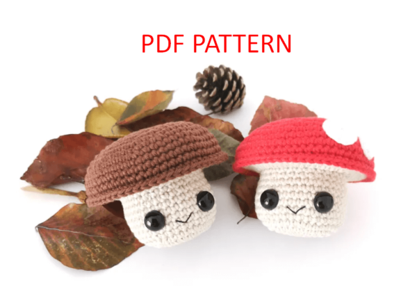 Crochet Keychain Mushroom Pattern Pdf, Crochet Mushroom Amigurumi Pattern Crochet Pattern PDF