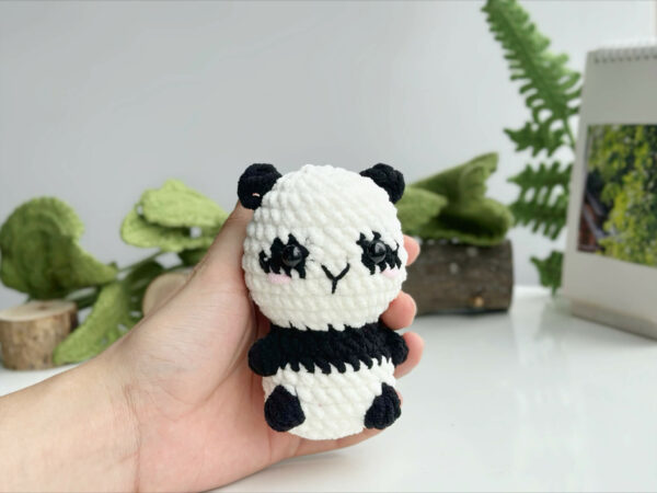 : Crochet Keychain Panda No Sew Pattern, Amigurumi Panda  Crochet Pattern PDF