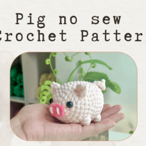 : Crochet Keychain Pig No Sew Pattern, Amigurumi Pig  Crochet Pattern PDF