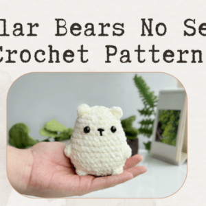 : Crochet Keychain Polar Bears No Sew Pattern, Amigurumi Polar Bears  Crochet Pattern PDF